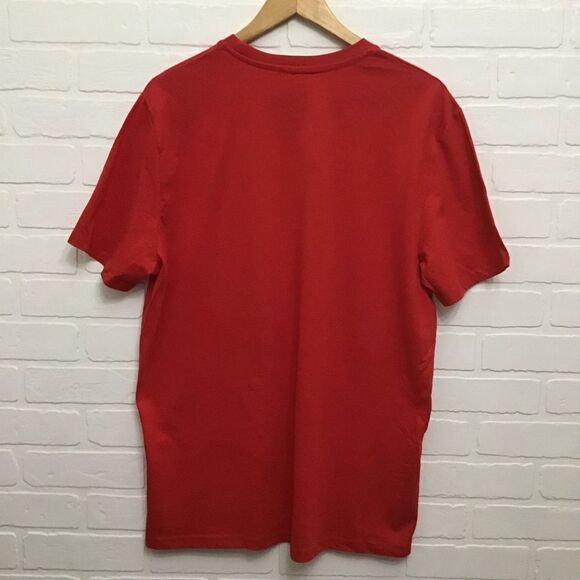 RED graphic t-shirt funny tee red tee text graphic humor Action Apparel large - Picture 2 of 10